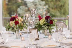 Candlelit wedding table decor