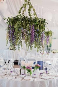 Wedding flower chandelier